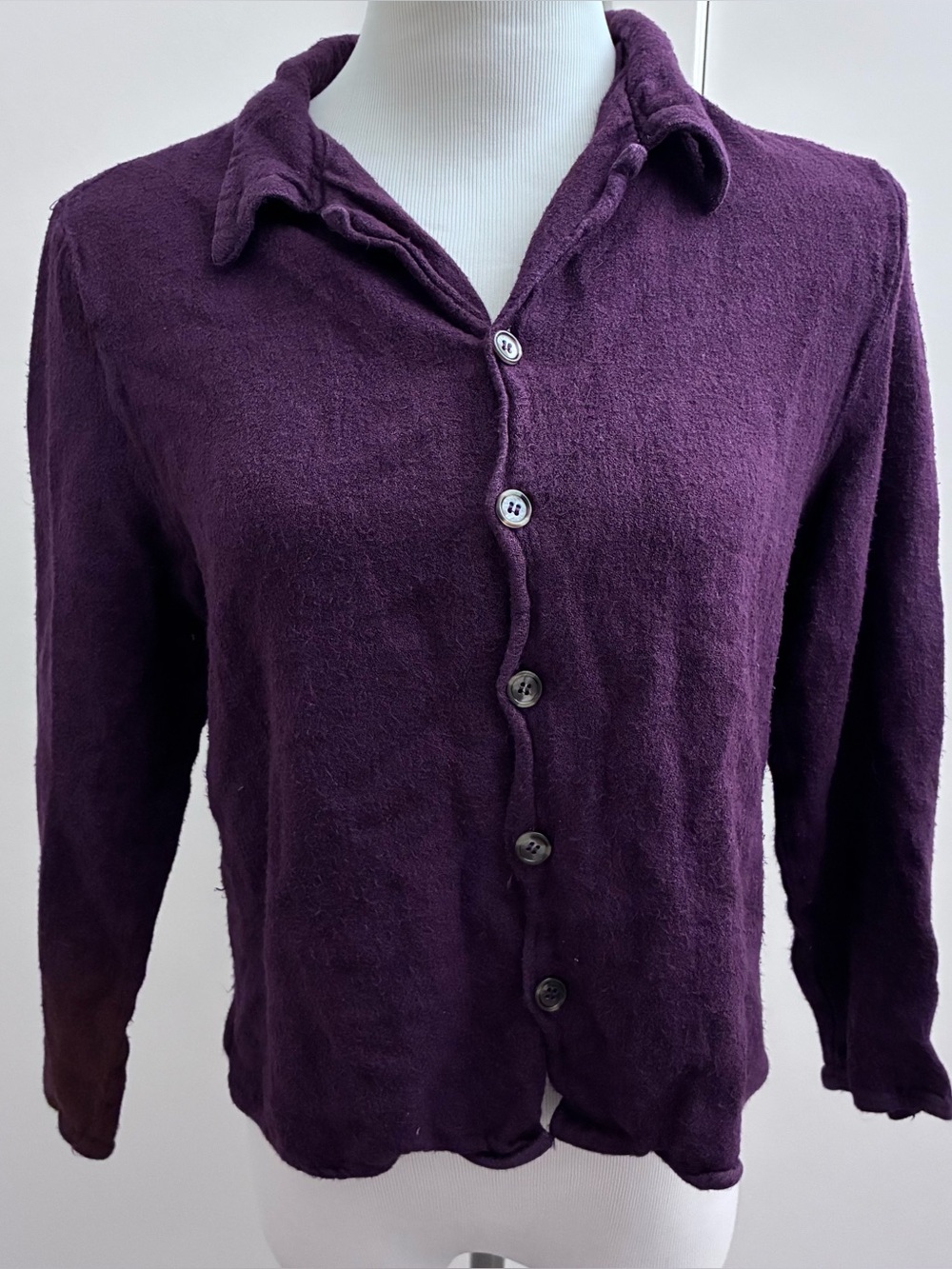 CP Shades Women’s Medium Button Front Shirt Jacket Flannel‎ Top Linen Blend